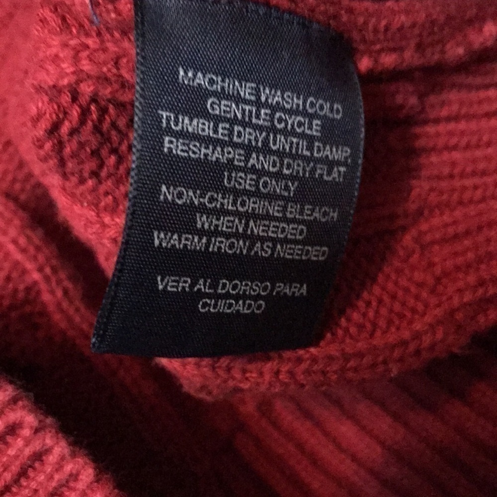 HUNT CLUB COLLECTION—VTG—Men’s Chunky Red Cable-Knit Crewneck Sweater—Size XL - Picture 5 of 12